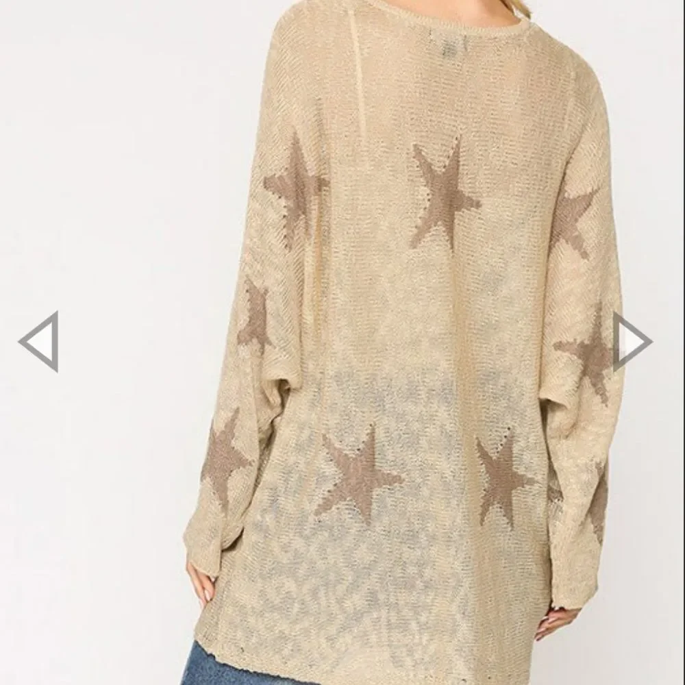 Gigio USA Sand Stars Dolman Sweater - L